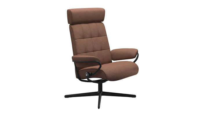 Stressless London Recliner with Adjustable Headrest in Clover Burgundy